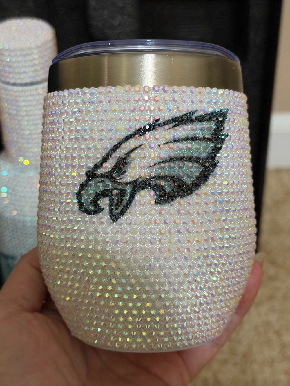 NFL Philadelphia Eagles Wine Bottle Set - Black & White Accents - Picture 4 of 7